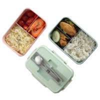 BMG1136 Wheat Lunch Box with Cutlery Set
