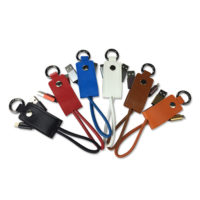 BMG1282 PU Leather Keychain Cable